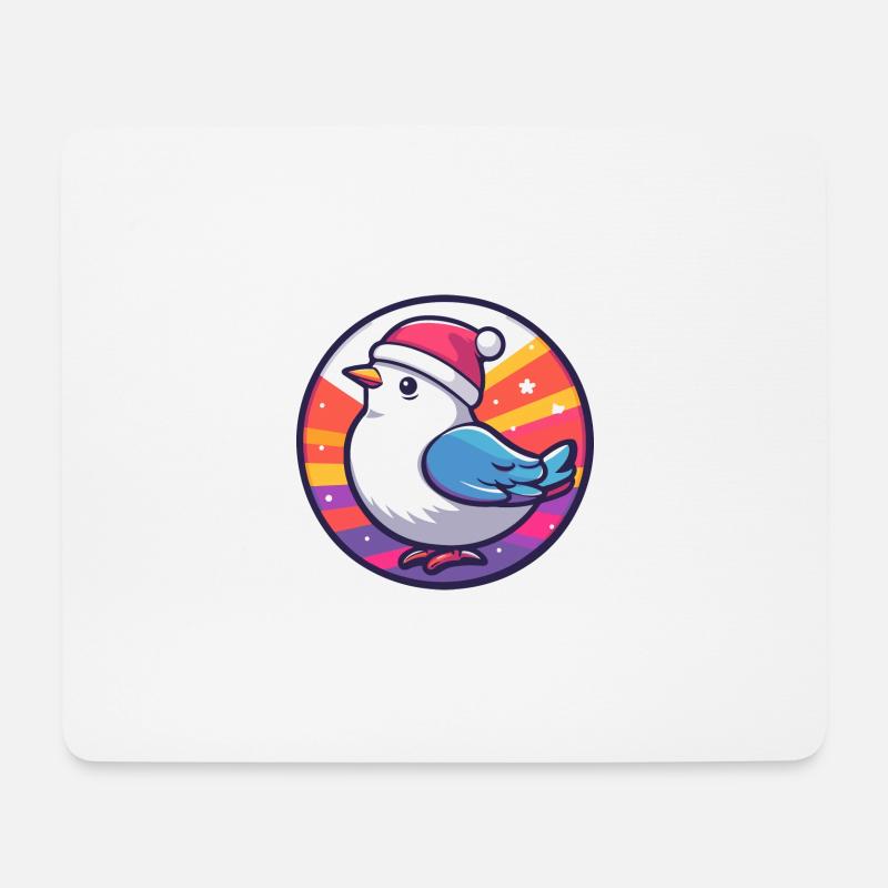 Taube Vogel Weihnachten X-Mas - Mousepad (Querformat) - Weiß