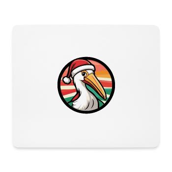 Pelikan Vogel Weihnachten X-Mas - Mousepad (Querformat) - Weiß - Vorne