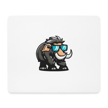Mammouth - Tapis de souris (format paysage) - blanc - Devant