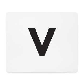 V - Mousepad (Querformat) - Weiß - Vorne
