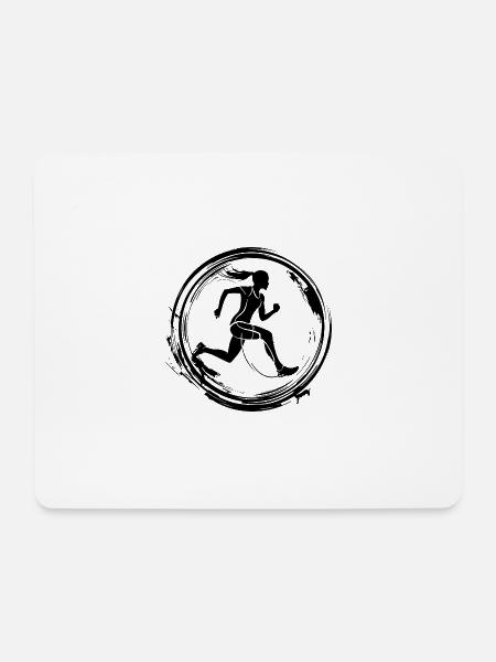 Running Marathon Sport - Mousepad (Querformat) - Weiß
