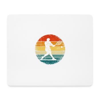 Tennis - Tennisspieler - Grunge - Sonnenuntergang - Mousepad (Querformat) - Weiß - Vorne