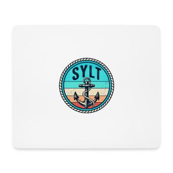 Sylt - Nordsee - Anker - Westerland - Kampen - Mousepad (Querformat) - Weiß - Vorne