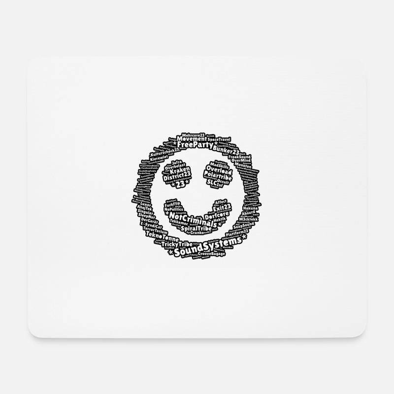 Smile for Soundsystem - Tapis de souris (format paysage) - blanc
