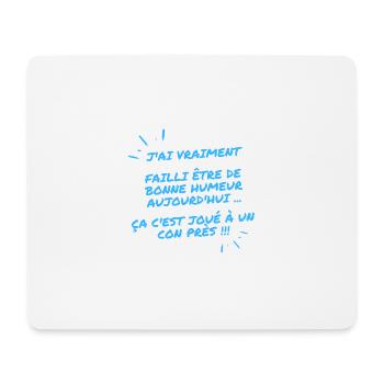 Citation humoristique sur les cons - Tapis de souris (format paysage) - blanc - Devant
