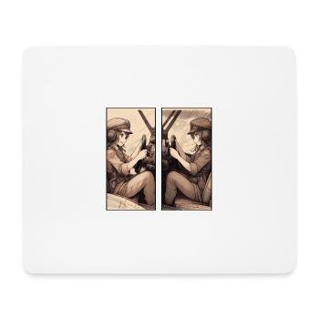 Twin Fly Fighter - Mousepad (Querformat) - Weiß - Vorne