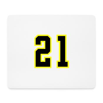 Maillot à 21 numéros - Tapis de souris (format paysage) - blanc - Devant