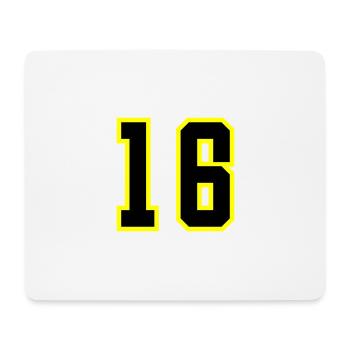 Maillot à 16 numéros - Tapis de souris (format paysage) - blanc - Devant