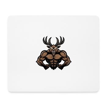 Muscles du cerf Fitness - Tapis de souris (format paysage) - blanc - Devant