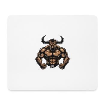 Bull Muscles Fitness Taurus - Mouse Pad (horizontal) - white - Front