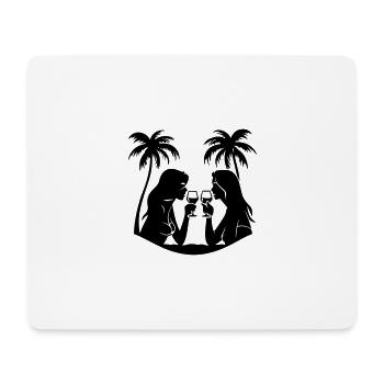 Girls Team Holiday Palms - Mouse Pad (horizontal) - white - Front