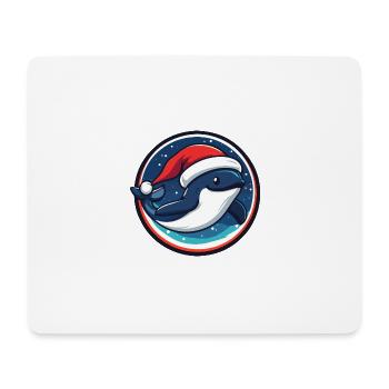 Wal Weihnachten X-Mas - Mousepad (Querformat) - Weiß - Vorne