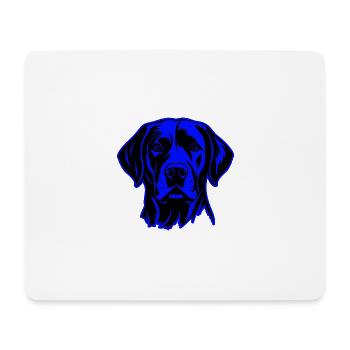 Portrait d’animal de chien labrador - Tapis de souris (format paysage) - blanc - Devant