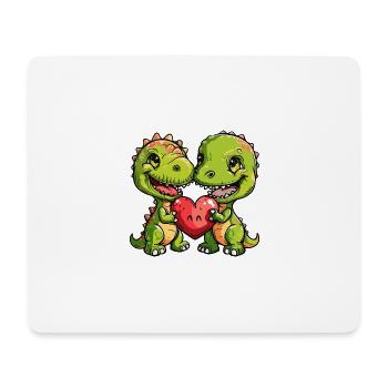 Couple de vers Saint-Valentin - Tapis de souris (format paysage) - blanc - Devant