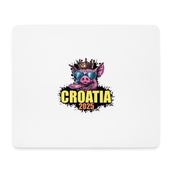 Croatia 2025 Pig - Mouse Pad (horizontal) - white - Front