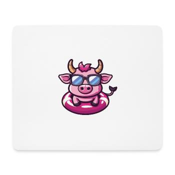 Stier Comic Cool - Mousepad (Querformat) - Weiß - Vorne
