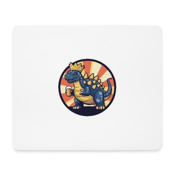 Dinosaur stegosaurus beer - Mouse Pad (horizontal) - white - Front