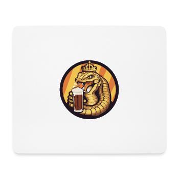 Schlange Kobra Bier - Mousepad (Querformat) - Weiß - Vorne