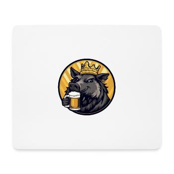 Pork Beer Wild Boar - Mouse Pad (horizontal) - white - Front