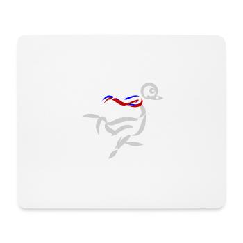 strauss grau - Mousepad (Querformat) - Weiß - Vorne