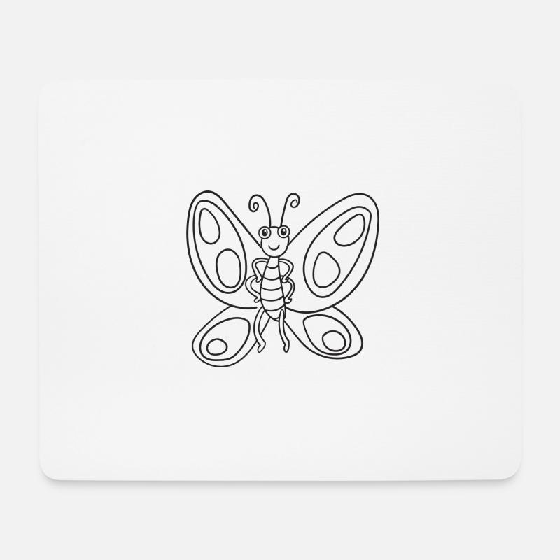papillon, insecte, cadeau, idée cadeau - Tapis de souris (format paysage) - blanc