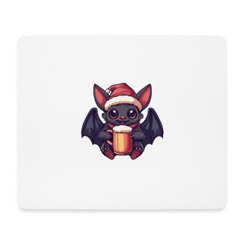 Bière de chauve-souris Noël - Tapis de souris (format paysage) - blanc - Devant