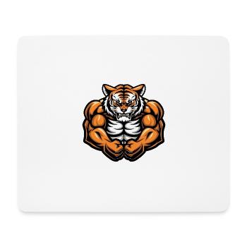 Tiger Muscles Fitness - Mouse Pad (horizontal) - white - Front