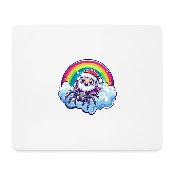 Tarantula Weihnachtsmann Regenbogen - Mousepad (Querformat) - Weiß - Vorne