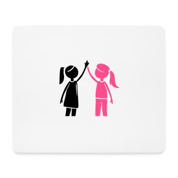 Friendship Girl Best Friend - Mouse Pad (horizontal) - white - Front