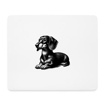 Teckel - Tapis de souris (format paysage) - blanc - Devant