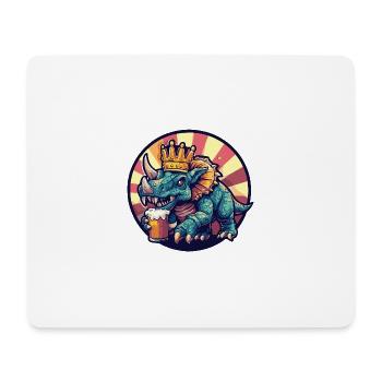 Bière de dinosaure tricératops - Tapis de souris (format paysage) - blanc - Devant