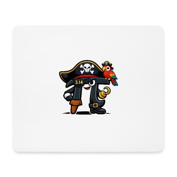 Pi devine les maths Jour Pi Pirate Design - Tapis de souris (format paysage) - blanc - Devant