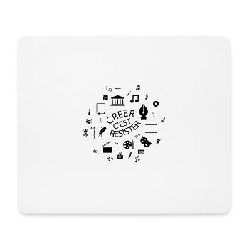 créer c'est résister - Tapis de souris (format paysage) - blanc - Devant