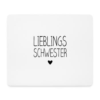 Lieblingsschwester - Mousepad (Querformat) - Weiß - Vorne