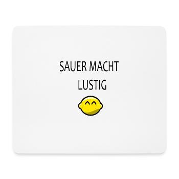 Sauer macht lustig Zitrone Vitamine Geschenkidee - Mousepad (Querformat) - Weiß - Vorne