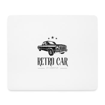 Voiture rétro oldtimer classique - Tapis de souris (format paysage) - blanc - Devant