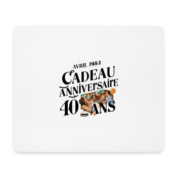 Avril 1984 Cadeau Anniversaire 40 Ans - Tapis de souris (format paysage) - blanc - Devant