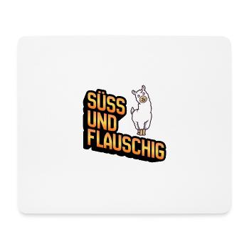Süss und Flauschig Lama - Mousepad (Querformat) - Weiß - Vorne