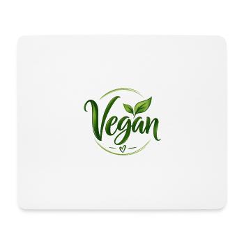 Vegan - Veganer - fleischfrei - fleischlos - Mousepad (Querformat) - Weiß - Vorne