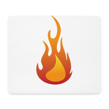 Feuer / Flamme - Mousepad (Querformat) - Weiß - Vorne