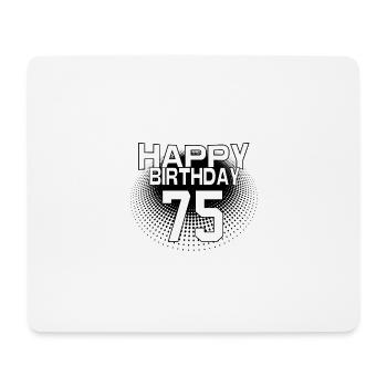 75 Happy Birthday Cool Bestseller Vintage Design - Mousepad (Querformat) - Weiß - Vorne