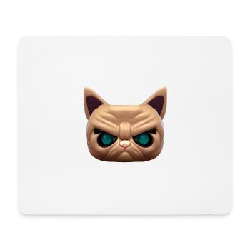 Magical brown angry cat face! - Mouse Pad (horizontal) - white - Front