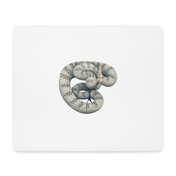 Klapperschlange - Mousepad (Querformat) - Weiß - Vorne