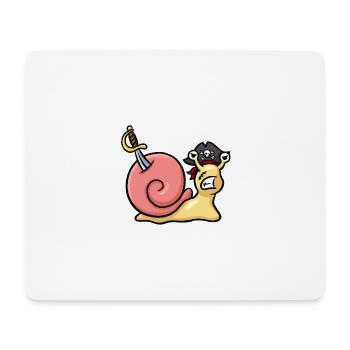 Piratenschnecke - Mousepad (Querformat) - Weiß - Vorne