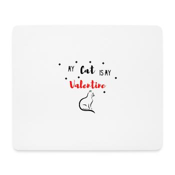 Katze - Mousepad (Querformat) - Weiß - Vorne