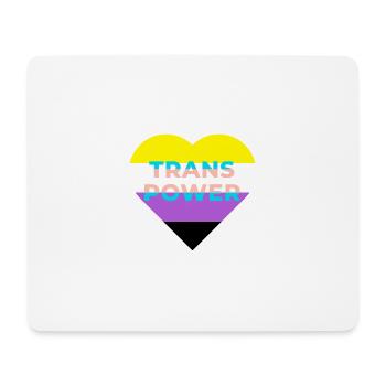 Trans Power: T-Shirt für trans-positive - Mousepad (Querformat) - Weiß - Vorne