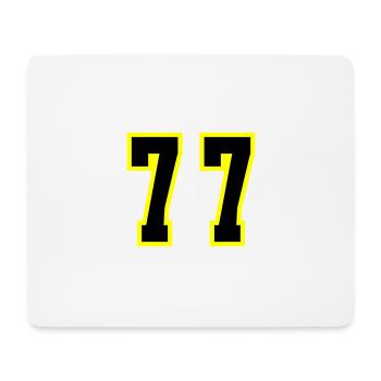 77 Number Jersey - Mouse Pad (horizontal) - white - Front