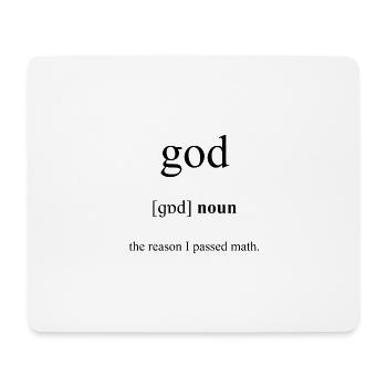 God | Gott Definition Dictionary - Mousepad (Querformat) - Weiß - Vorne
