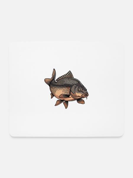 Carp Fishing Fishing - Mouse Pad (horizontal) - white