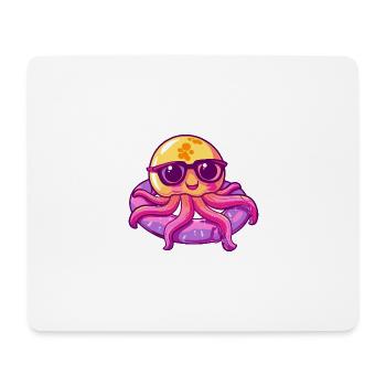 Qualle Comic Cool - Mousepad (Querformat) - Weiß - Vorne